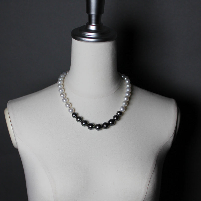 白蝶パール×黒蝶パール ネックレス