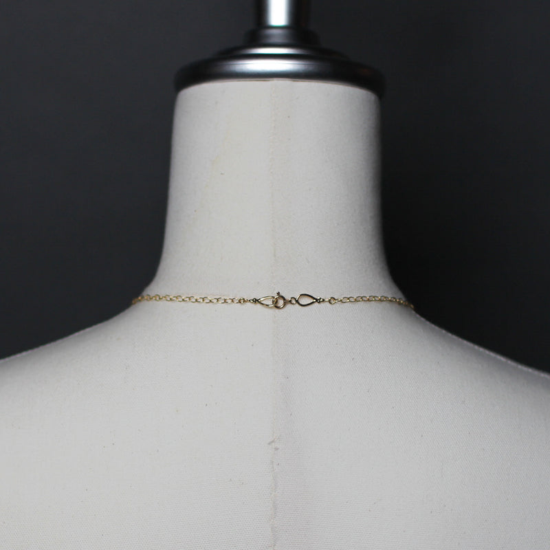 15mm 白蝶パール チェーンネックレス