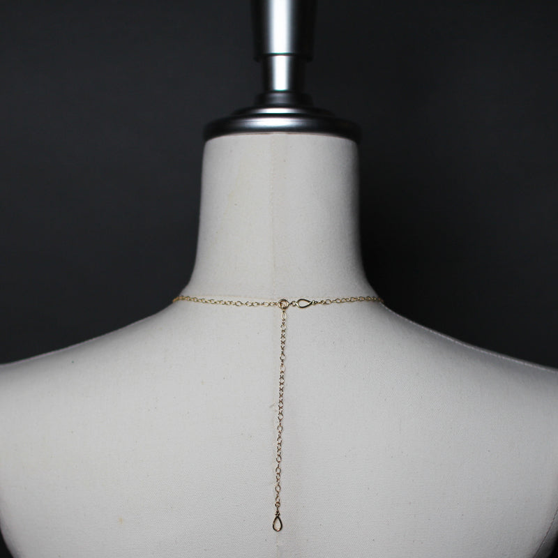 15mm 白蝶パール チェーンネックレス