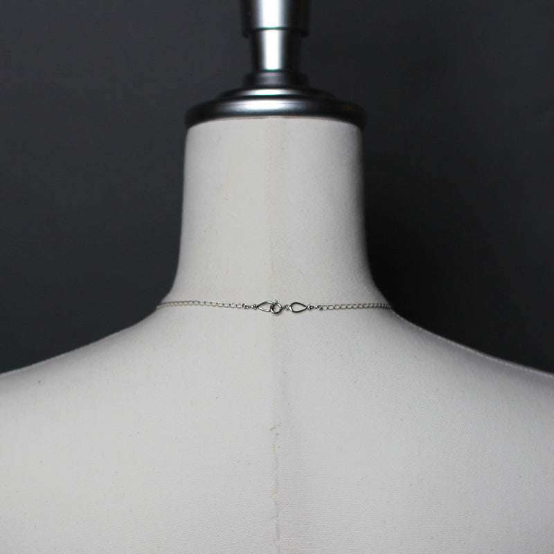 15mm 白蝶パール チェーンネックレス