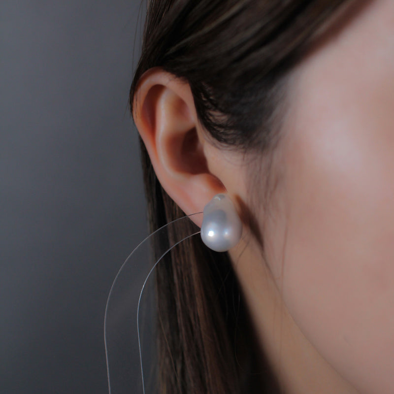 12mm 白蝶バロックパール ピアス