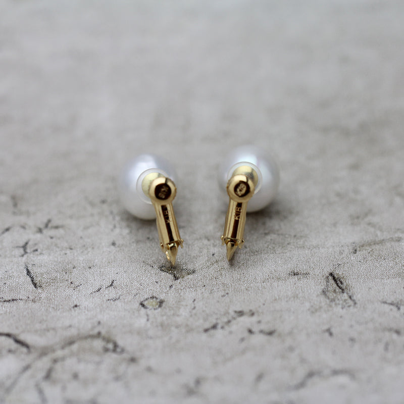 9mm 白蝶バロックパール イヤリング