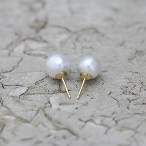 10mm 白蝶バロックパール ピアス