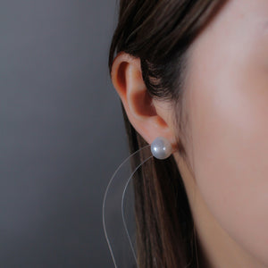 10mm 白蝶バロックパール ピアス