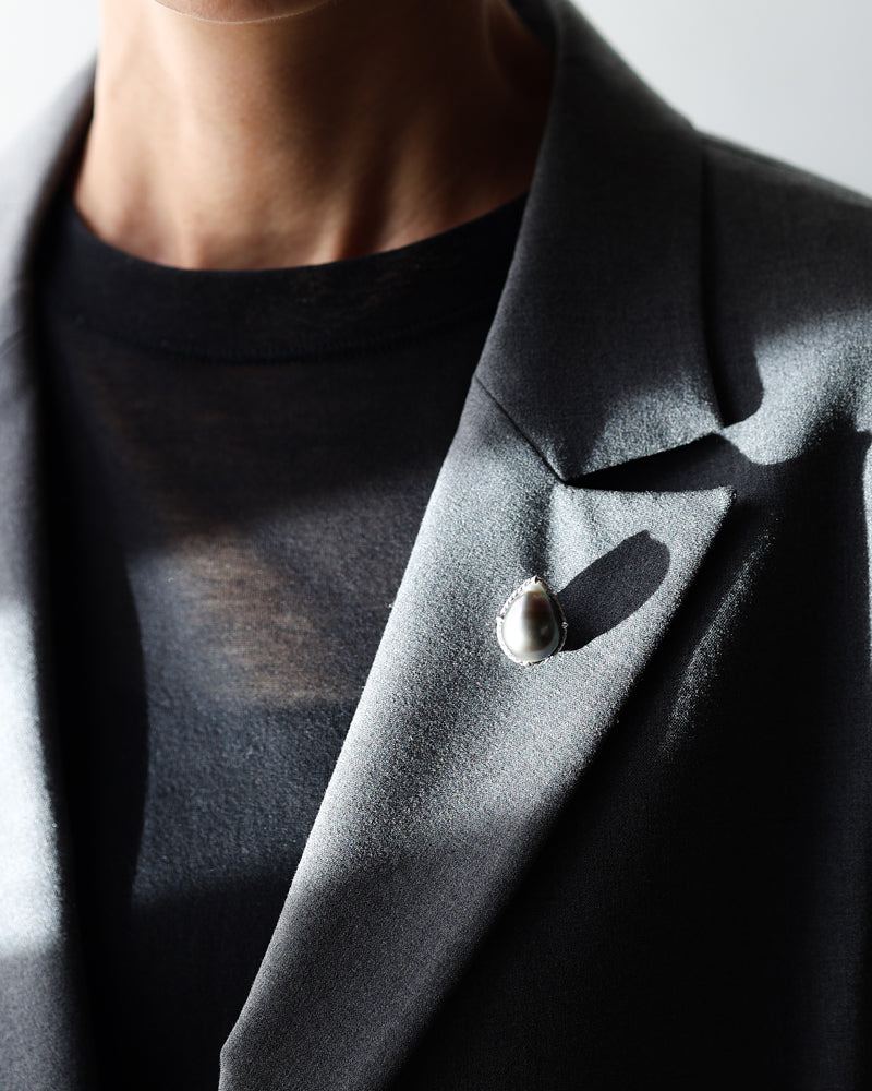 黒蝶バロックパール ブローチ