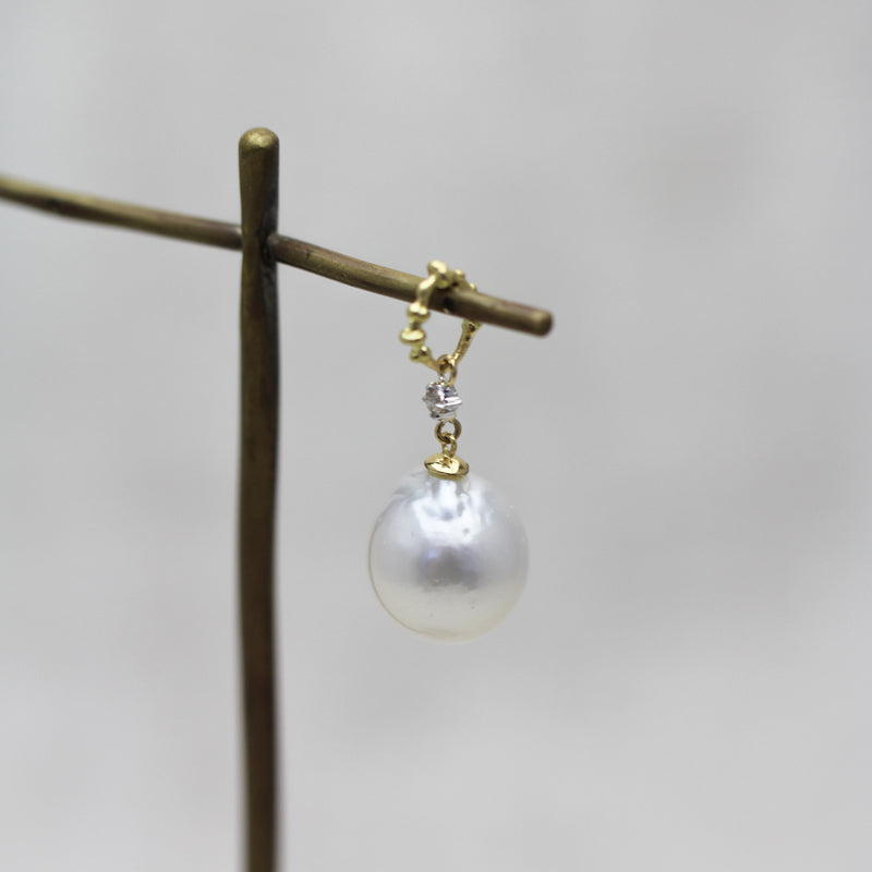 11mm 白蝶バロックパール ペンダントトップ