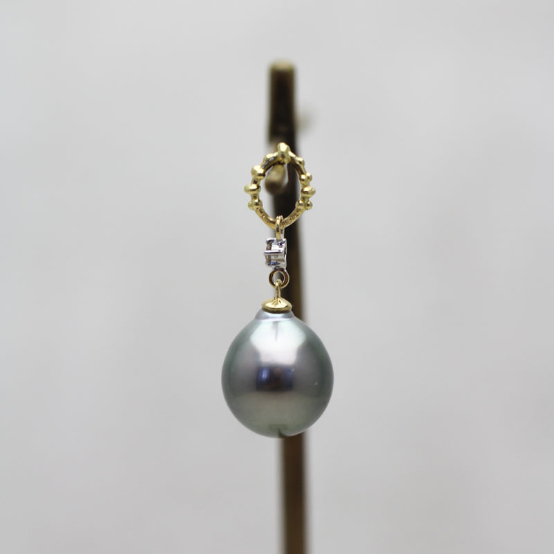 11mm 黒蝶バロックパール ペンダントトップ