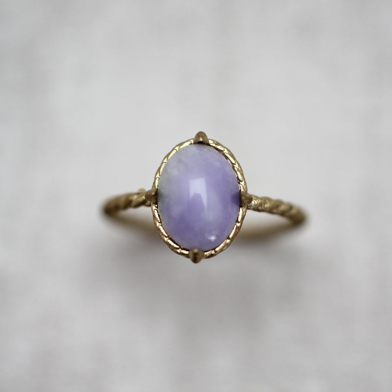 ラベンダー 翡翠 リング